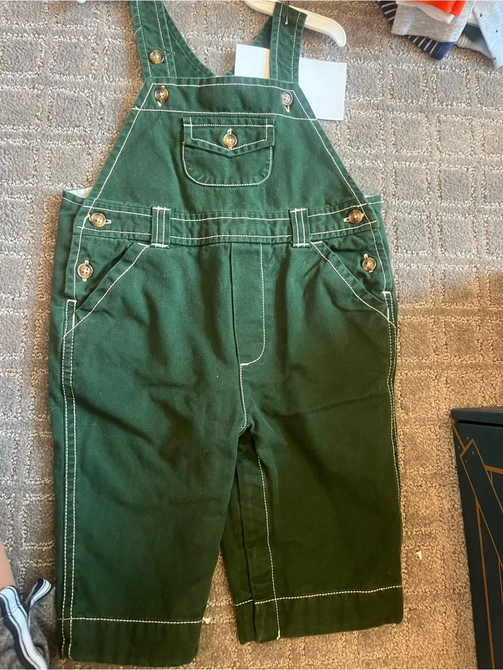 BabyGap Green Kids Overalls with Contrast Stitching